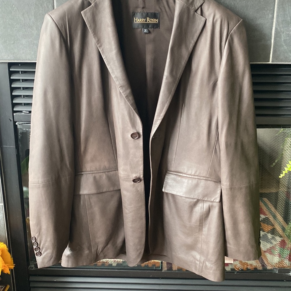 EUC Harry Rosen leather sports jacket blazer